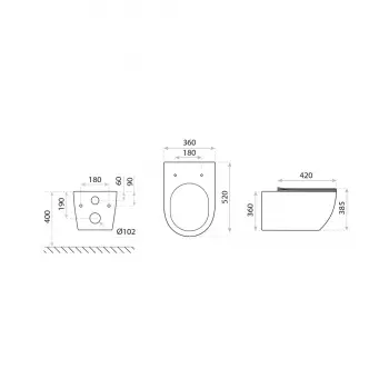 Miska WC wisząca z deską - Lavita Cliper Grande 2.0